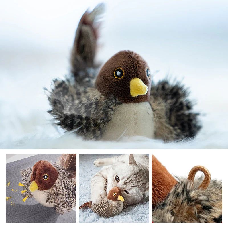 Chirping bird toy for cats