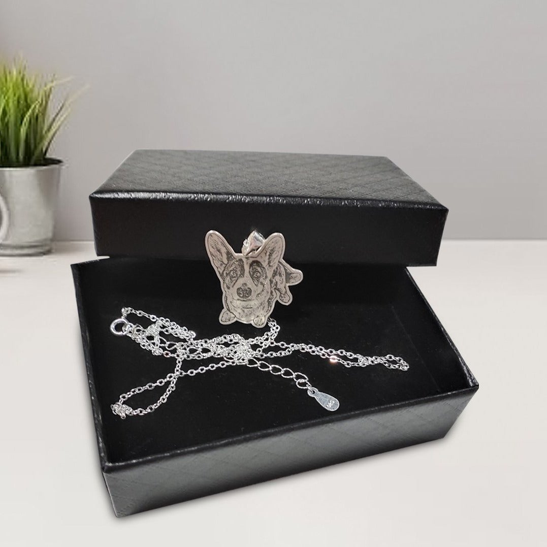 Personalized necklace of your pet - Genuine Sterling Silver