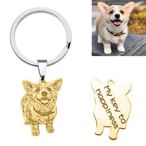 Personalized necklace of your pet - Genuine Sterling Silver