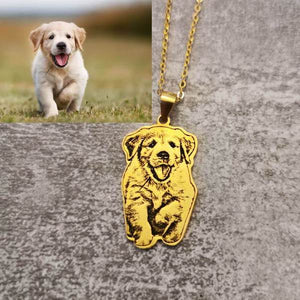 Personalized necklace of your pet - Genuine Sterling Silver