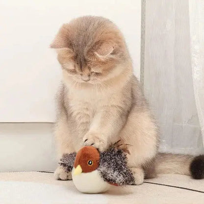 Chirping bird toy for cats