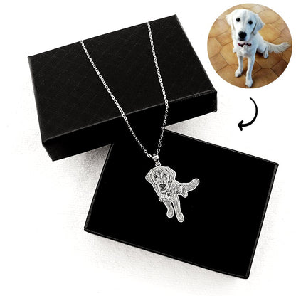 Personalized necklace of your pet - Genuine Sterling Silver