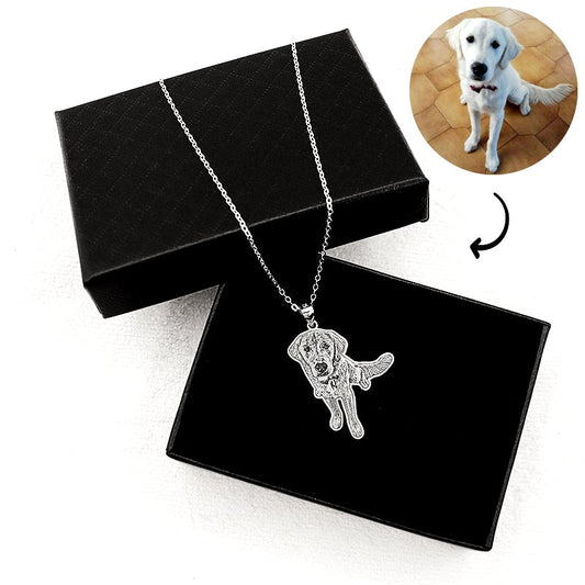 Personalized necklace of your pet - Genuine Sterling Silver